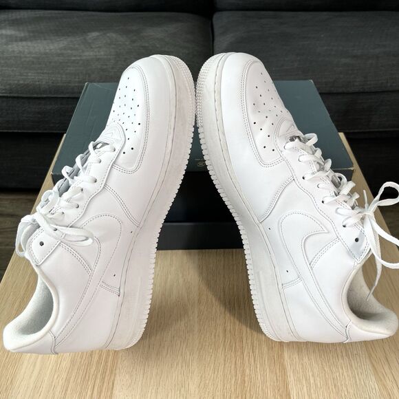 Nike Air Force 1 x Supreme Low Box Logo White CU9225-100 Men's Size 13 - Picture 9 of 12